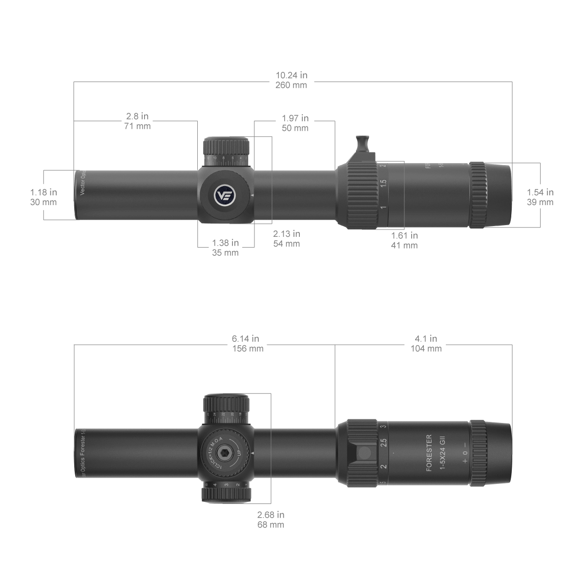Vector Optics Forester 1-5x24SFP GenII rifle scope Vector Optics