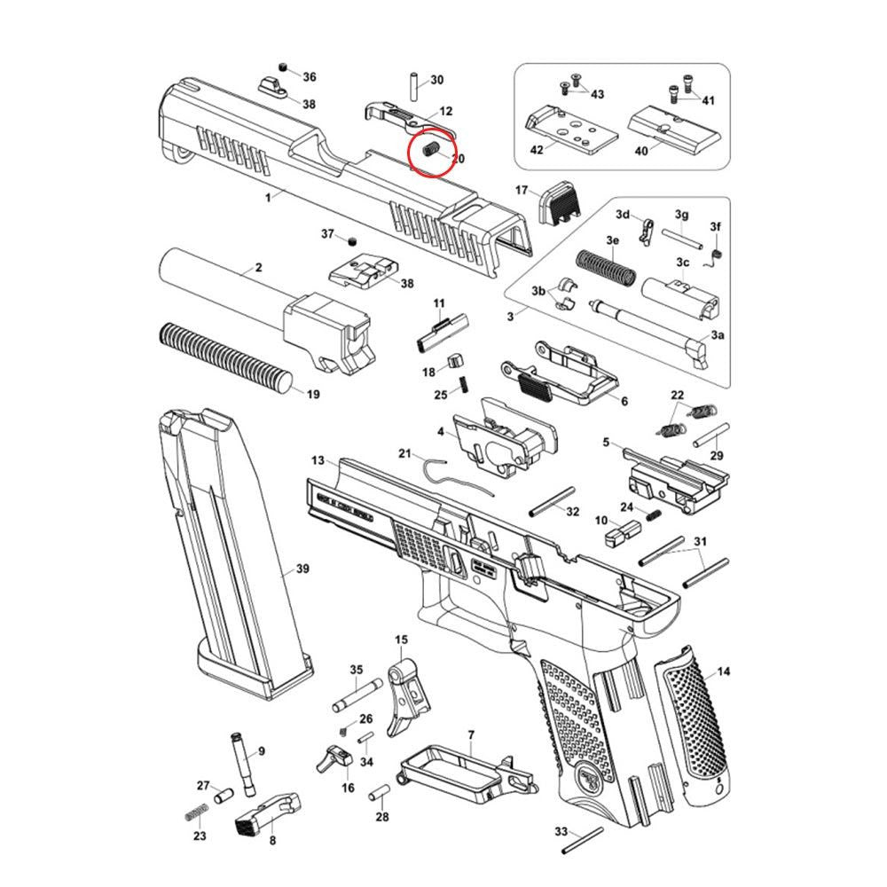 CZ P-10 CZ P-07 & P-09 extractor spring