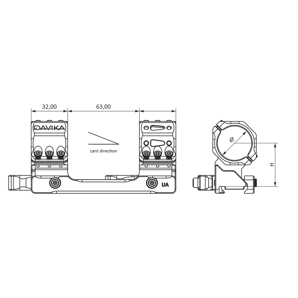 30 mm scope mount | Picatinny QD Ergo base