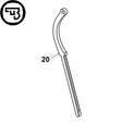 CZ Shadow 2, CZ 75B, CZ 75 SP-01 Shadow main spring rod | part #20