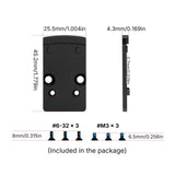 Footprint adapter | from Trijicon RMR to Shield RMSc & K-series footprint