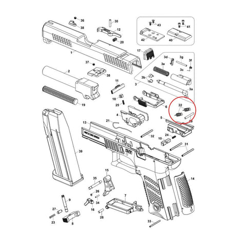 CZ P-10 trigger bar spring | 2 pcs