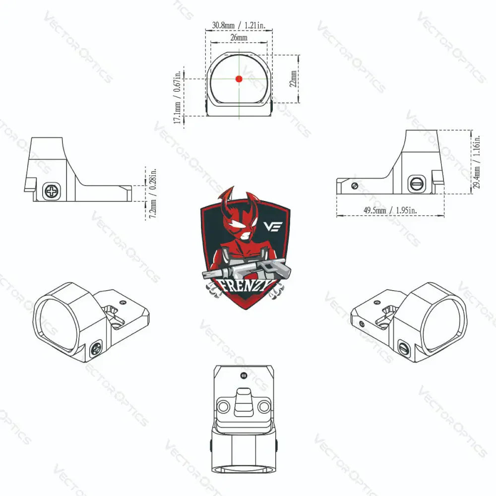 Vector Optics Frenzy 1x22x26 MOS red dot Vector Optics